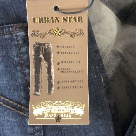 NWT Men's Urban Star Jeans Relaxed Fit 44x33 - Picture 3 of 6